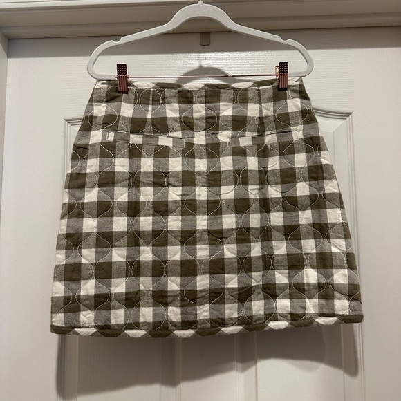 Madewell Quilted Flannel Mini Skirt in Gingham Check size 4 - Picture 8 of 11